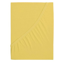 B.E.S. PETROVICE Prostěradlo Jersey česaná bavlna MAKO 200 × 220 cm, žluté