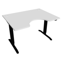 Office Pro psací stůl Hobis Motion MS ERGO 2 Šířka: 120 cm, Barva desky: bílá, Barva kovu: černá