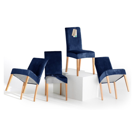 Restilo Napínací potah na židli s opěradlem SENTO 4 ks indigo