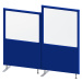 eurokraft pro Protihluková dělicí stěna, panel s okénkem, výška 1600 mm, šířka 1000 mm, modrá
