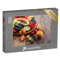 puzzle 2000 dílků „Mísa čerstvého ovoce s různými druhy lahodného ovoce“