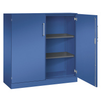 C+P Skříň s otočnými dveřmi ASISTO, výška 1292 mm, šířka 1200 mm, 2 police, enciánová modrá/enci