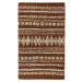 Hnědo-bílý bavlněný koberec Webtappeti Ethnic, 55 x 140 cm