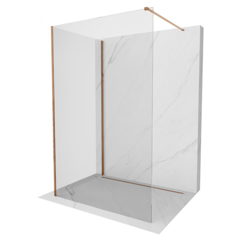 MEXEN/S Kioto Sprchová zástěna WALK-IN 125 x 120 cm, transparent, růžové zlato 800-125-212-60-00