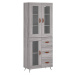 vidaXL Skříň highboard šedá sonoma 69,5 x 34 x 180 cm kompozitní dřevo