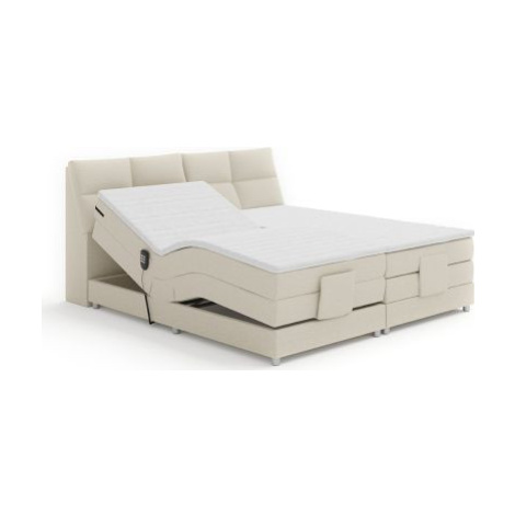 Béžová polohovací postel Chaire Boxspring 180x200 cm FOR LIVING