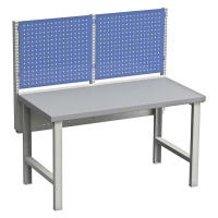 Treston Dílenský stůl, stavebnicový systém, se 2 děrovanými deskami, deska z ocelového plechu, š