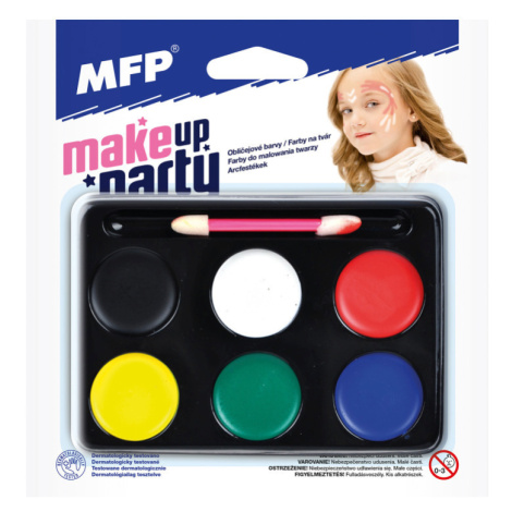 Barvy na obličej - make-up se štětečkem-6 ks barev MFP paper