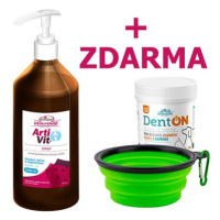 Vitar Veterinae Artivit sirup 1000 ml + ZDARMA DentOn 100 g + cestovní miska