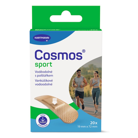 COSMOS Sport voděodolná náplast 19 x 72 mm 20 kusů