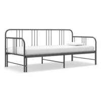 Shumee Rám vysouvací postele/pohovky šedý kovový 90×200 cm, 324754