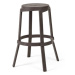 Barová stolička STACK MAXI — plast, hnědá, nosnost 200 kg
