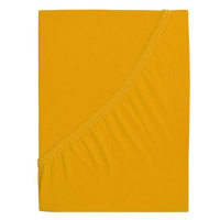 B.E.S. PETROVICE Prostěradlo Jersey česaná bavlna MAKO 160 × 200 cm, sytě žluté