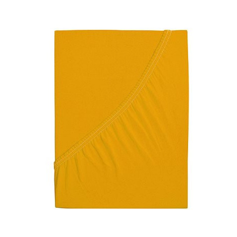 B.E.S. PETROVICE Prostěradlo Jersey česaná bavlna MAKO 160 × 200 cm, sytě žluté B.E.S. - Petrovice