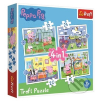 Prasátko Peppa Vzpomínky na prázdniny 4v1 - puzzle z kategorie 15 - 60 dílků