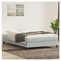 vidaXL Box spring postel s matrací světle šedá 160x220 cm samet