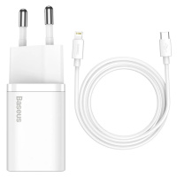Nabíječka Baseus Super Si Quick Charger 1C 20W with USB-C cable for Lightning 1m (white)