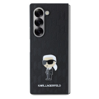 Zadní kryt Karl Lagerfeld PU Saffiano Monogram Ikonik pro Samsung Galaxy Z Fold6, černá