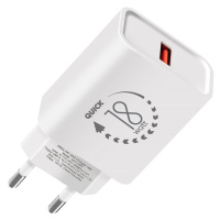 Nabíječka OBAL:ME USB-A 18W QC 3.0 bílá