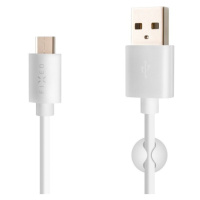 FIXED Datový a nabíjecí kabel s konektorem USB-C, USB 2.0, 3A Bílá