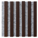 WallART Dekorativní nástěnné lamely s filcem, Dub tmavý / šedý 30x30x0,8 cm - 6 lamel