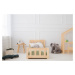 Domečková patrová dětská postel z masivního dřeva 90x200 cm v přírodní barvě Mila DMP Rozměr: 80