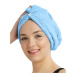 Chanar s.r.o Rychleschnoucí froté turban na vlasy, modrý
