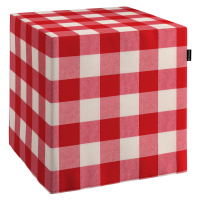 Dekoria Sedák Cube - kostka pevná 40x40x40, tmavě červená kostka velká, 40 x 40 x 40 cm, Quadro,