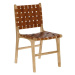 Kožené jídelní židle v koňakově hnědo-přírodní barvě v sadě 2 ks Calixta – Kave Home