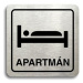 Accept Piktogram "apartmán II" (80 × 80 mm) (stříbrná tabulka - černý tisk)