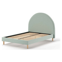 Zelená čalouněná jednolůžková postel s roštem 140x200 cm MOON – Vipack