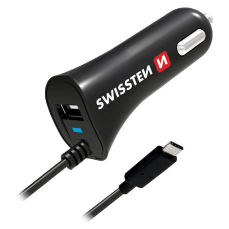 USB adaptér 1x + USB-C kabel (pevný) Swissten