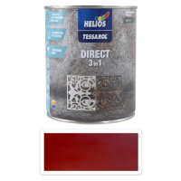 TESSAROL Direct 3in1 - antikorozní barva na kov 0.75 l Červenohnědá
