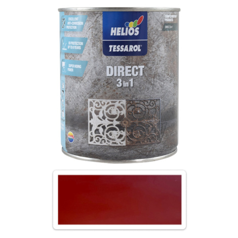 TESSAROL Direct 3in1 - antikorozní barva na kov 0.75 l Červenohnědá HELIOS PREISSER