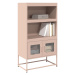 vidaXL Skříň highboard růžová 68x39x123 cm ocel