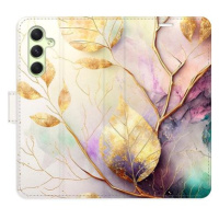 iSaprio flip pouzdro Gold Leaves 02 pro Samsung Galaxy A54 5G