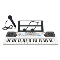 Mamido  Mamido Velký Dětský keyboard multifunkční s mikrofonem 54 kláves bílý