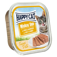 Happy Cat Minkas Duo paštika, hovězí a králík 16 × 100 g