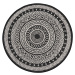 Černo-šedý venkovní koberec Ragami Round, ø 160 cm