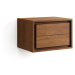Nízká závěsná skříňka pod umyvadlo z teakového dřeva v přírodní barvě 60x40 cm Kenta – Kave Home