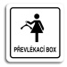 Accept Piktogram "převlékací box IV" (80 × 80 mm) (bílá tabulka - černý tisk)