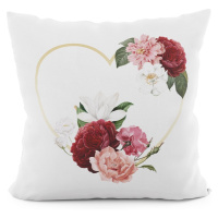 Polštář PEONIA LOVE I. 40x40 cm Mybesthome Varianta: Povlak na polštář s výplní, 40x40 cm