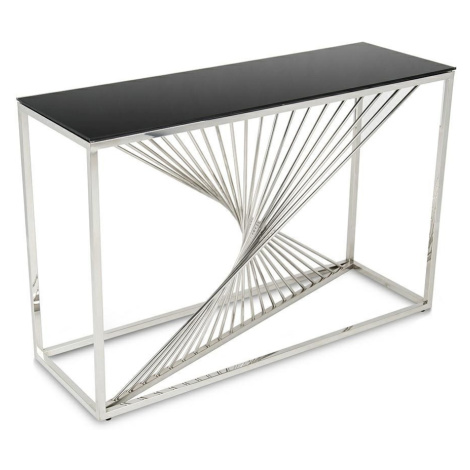 DekorStyle Konzolový stolek LAINE stříbrný