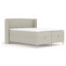 Světle šedá boxspring postel s úložným prostorem 200x200 cm Monpelli – Maison de Rêve