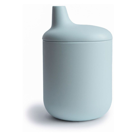 Mushie - silikonový pohárek s náustkem - Powder Blue