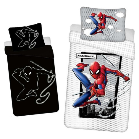 Bavlněné dětské povlečení na jednolůžko se svítícím efektem 140x200 cm Spiderman – Jerry Fabrics