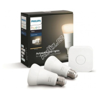 Hue Bluetooth 2x žárovka LED E27 9W 806lm 2700K + bridge - PHILIPS (929001821601)