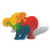 Fauna Puzzle dřevěné Slon rodinka masiv
