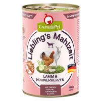 GranataPet Liebling’s Mahlzeit jehněčí maso a kuřecí srdce 6× 400 g