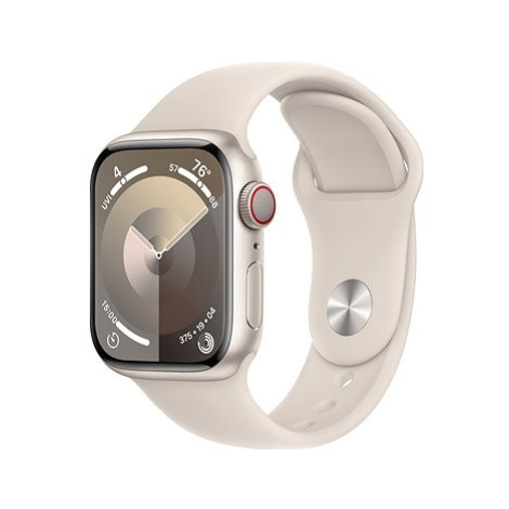 Apple Watch Series 9 41mm Cellular Hvězdně bílý hliník s hvězdně bílým sportovním řemínkem - M/L